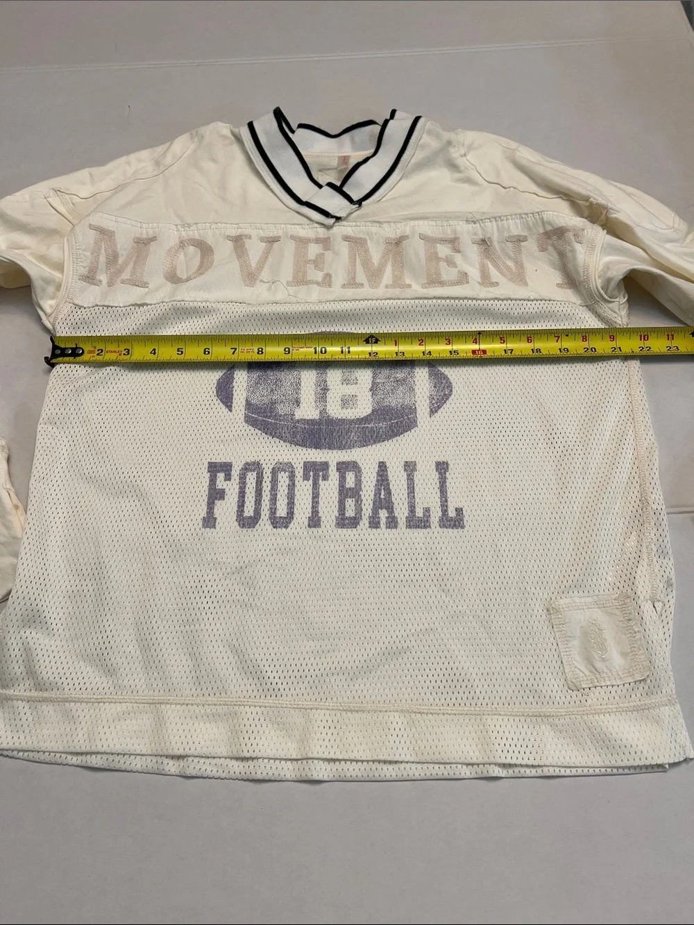 FREE PEOPLE MOVEMENT JUNIPER LONG SLEEVE TUNIC FOOTBALL TEE SMALL